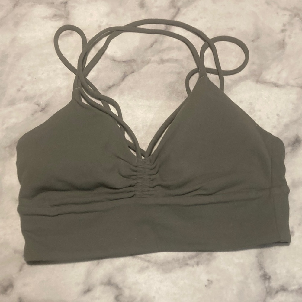 Lululemon athletica Strappy Olive Green Bralette - Picture 11 of 16